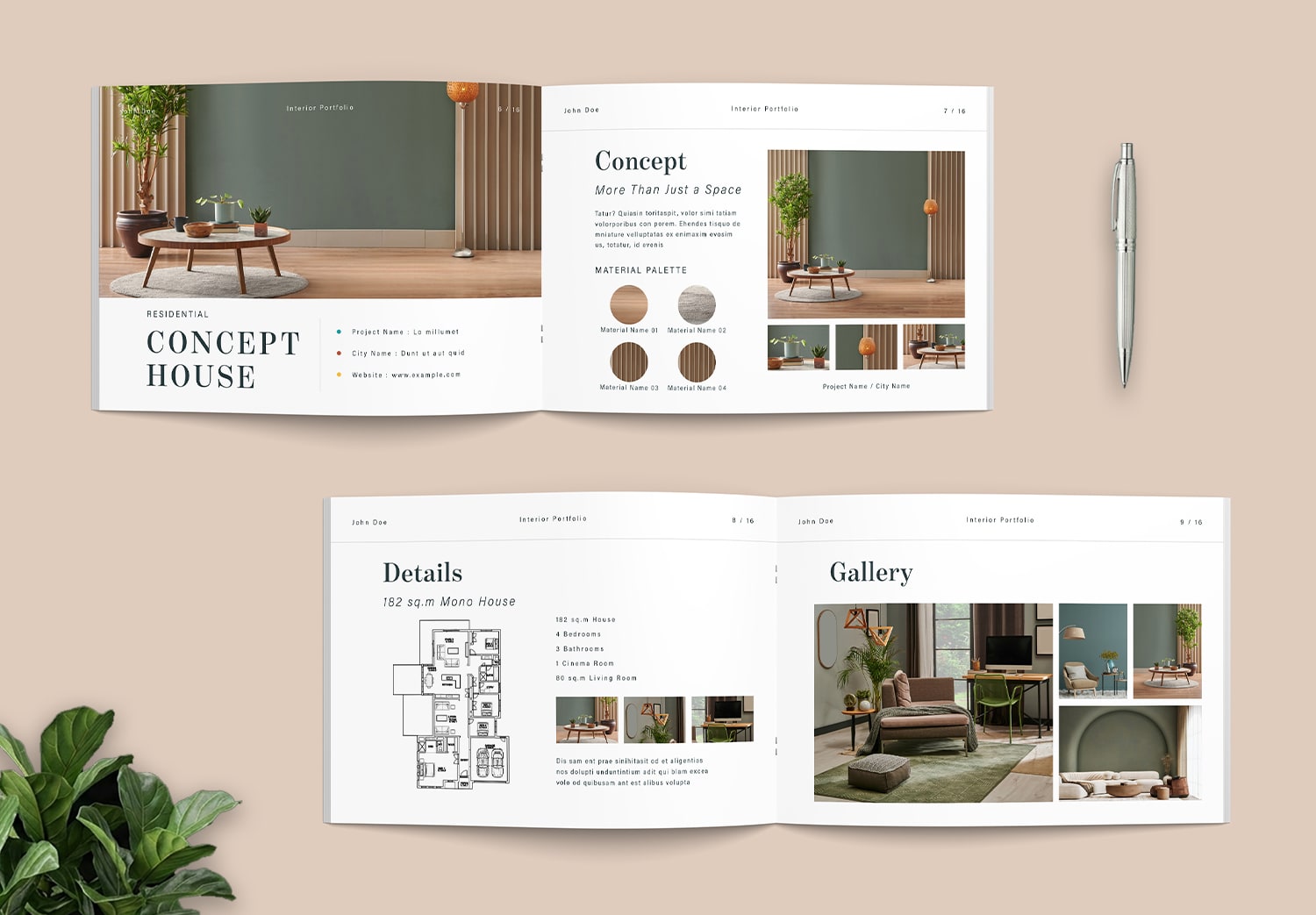 Free Interior Design Portfolio Brochure - Preview 2