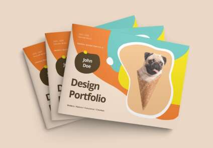 Free Landscape Portfolio Brochure Template - Cover Close Up 1