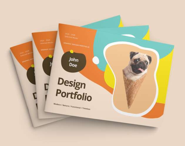 Free Landscape Portfolio Brochure Template - Cover Close Up 1