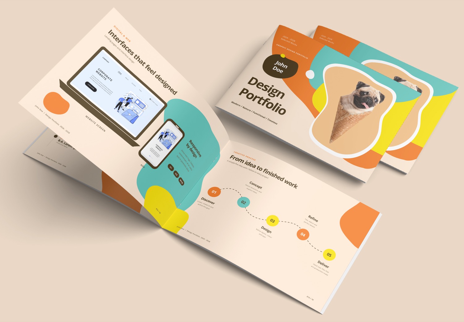 Free Landscape Portfolio Brochure Template - Thumbnail