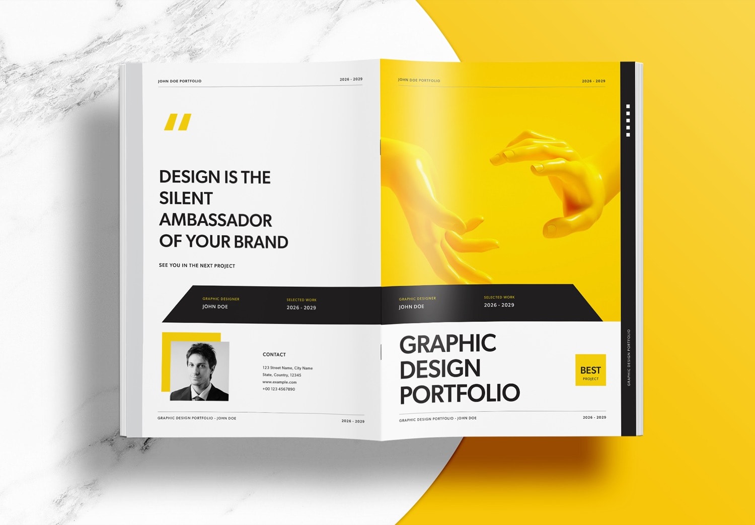 Free Modern Portfolio Layout Template - Cover