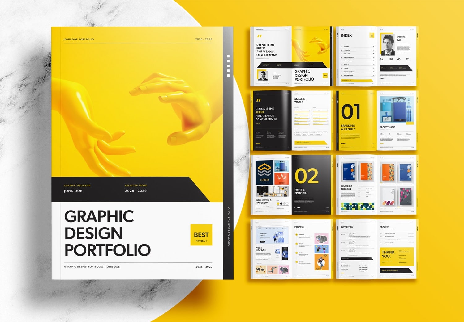 Free Modern Portfolio Layout Template - Featured
