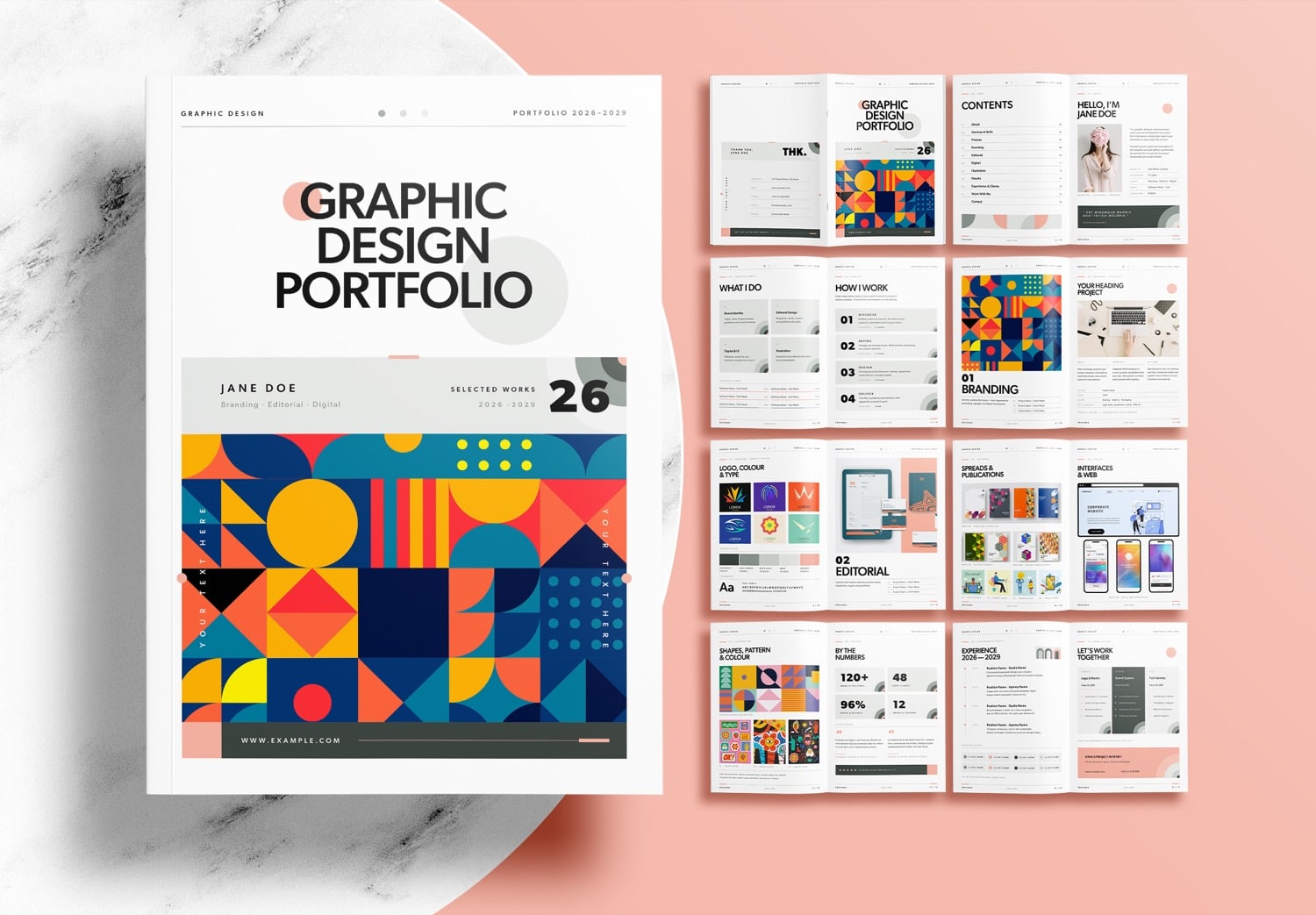 Free Portfolio Brochure Layout Template - Featured